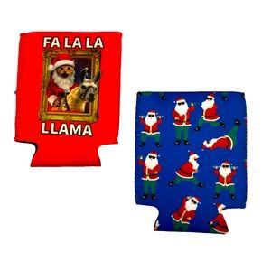 NWOT 2-Pk Christmas Can Coolers